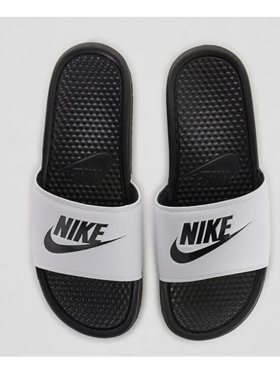 Nike Unisex Benassi JDI Sport Sandal, White/Black/Black, 7 US Men main image 9